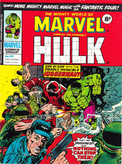 Cover for The Mighty World of Marvel (Marvel UK, 1972 series) #180