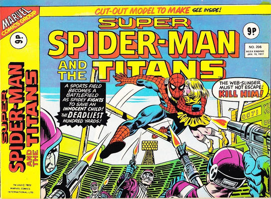 Cover for Super Spider-Man (Marvel UK, 1976 series) #206