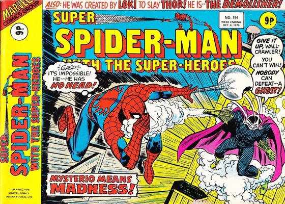 Cover for Super Spider-Man (Marvel UK, 1976 series) #191