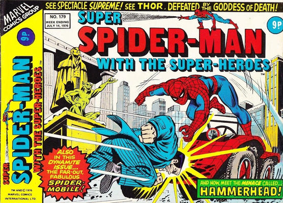 Cover for Super Spider-Man (Marvel UK, 1976 series) #179