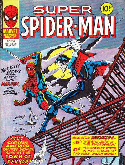 Cover for Super Spider-Man (Marvel UK, 1976 series) #258