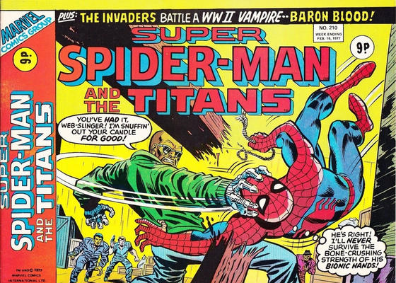 Cover for Super Spider-Man (Marvel UK, 1976 series) #210