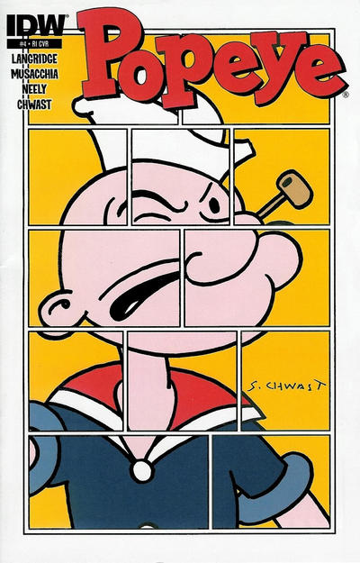 Cover for Popeye (IDW, 2012 series) #4 [Seymour Chwast variant cover]