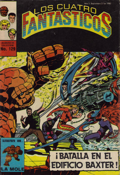 Cover for Los Cuatro Fantásticos (Novedades, 1980 series) #129