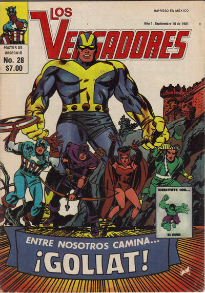 Cover for Los Vengadores (Novedades, 1981 series) #28