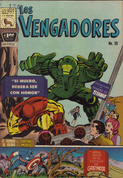 Cover for Los Vengadores (Editora de Periódicos, S. C. L. "La Prensa", 1965 series) #59