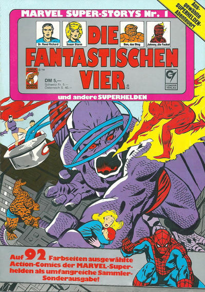 Cover for Marvel Super-Storys (Condor, 1987 ? series) #1 - Die Fantastischen Vier