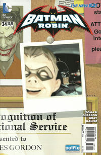 Cover Thumbnail for Batman and Robin (DC, 2011 series) #34 [Selfie Cover]