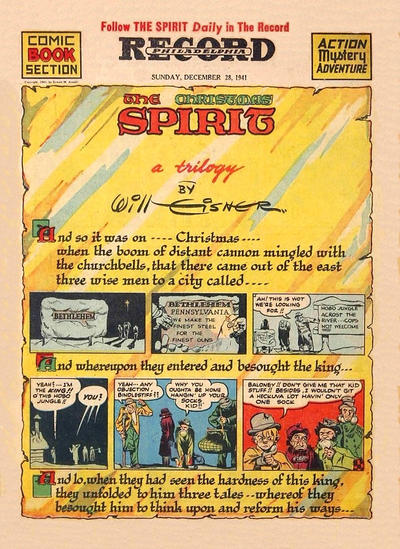 Cover for The Spirit (Register and Tribune Syndicate, 1940 series) #12/28/1941 [Philadelphia Record edition]
