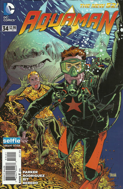 Cover for Aquaman (DC, 2011 series) #34 [Selfie Cover]