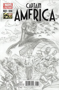 Cover Thumbnail for Captain America (Marvel, 2013 series) #22 [Alex Ross 75th Anniversary Sketch Variant]