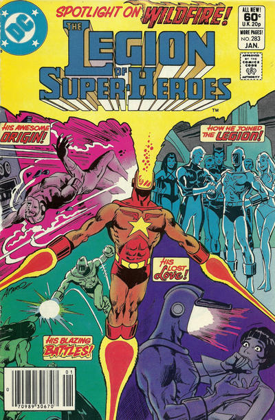 Cover for The Legion of Super-Heroes (DC, 1980 series) #283 [Newsstand]