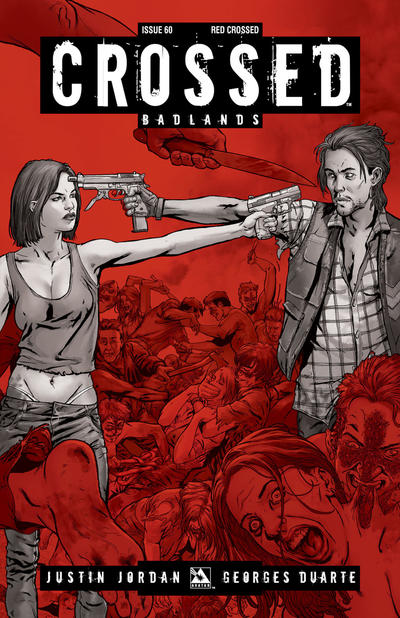 Cover for Crossed Badlands (Avatar Press, 2012 series) #60 [Red Crossed Variant by Christian Zanier]