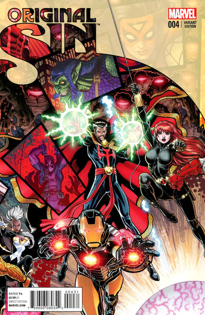 Cover for Original Sin (Marvel, 2014 series) #4 [Arthur Adams Interlocking Battle Variant]