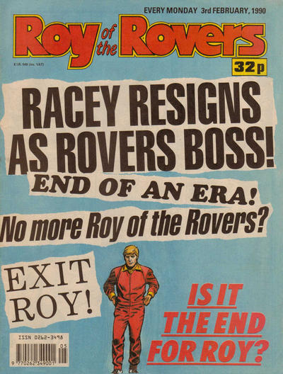 Cover for Roy of the Rovers (IPC, 1976 series) #3 February 1990 [690]