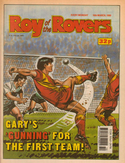 Cover for Roy of the Rovers (IPC, 1976 series) #10 March 1990 [695]