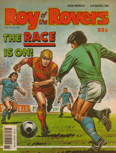 Cover for Roy of the Rovers (IPC, 1976 series) #17 March 1990 [696]