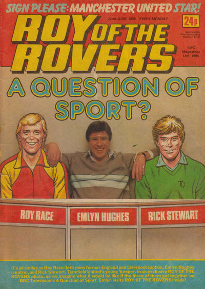 Cover for Roy of the Rovers (IPC, 1976 series) #22 June 1985 [449]