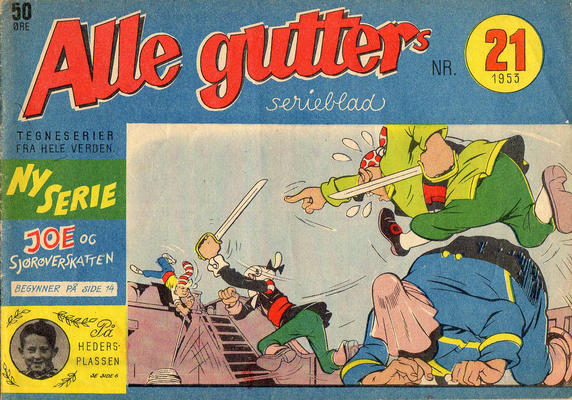 Cover for Alle Gutters Serieblad (Halvorsen & Larsen, 1952 series) #21/1953