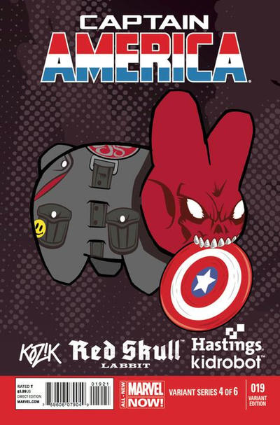 Cover for Captain America (Marvel, 2013 series) #19 [Hastings Exclusive Labbit Variant - Frank Kozik]