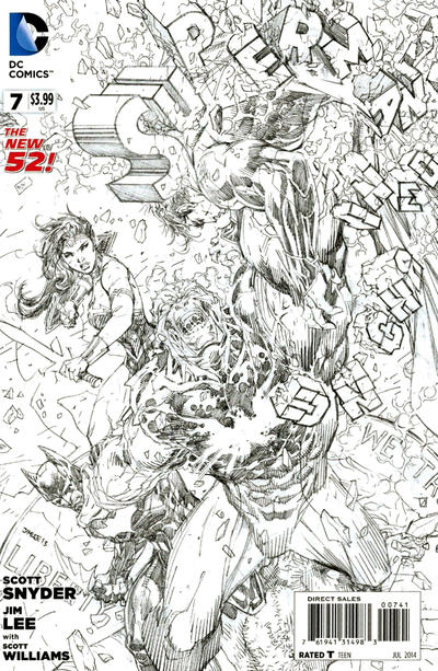 Cover for Superman Unchained (DC, 2013 series) #7 [Jim Lee Sketch Cover]