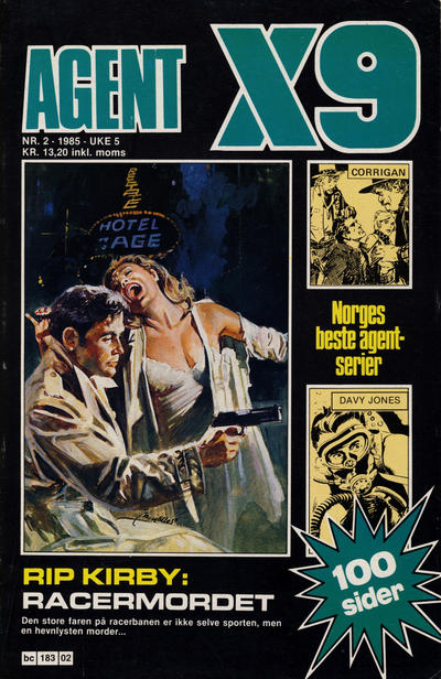 Cover for Agent X9 (Semic, 1976 series) #2/1985