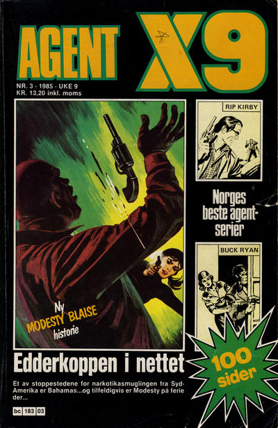 Cover for Agent X9 (Semic, 1976 series) #3/1985