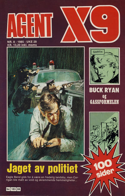 Cover for Agent X9 (Semic, 1976 series) #8/1985