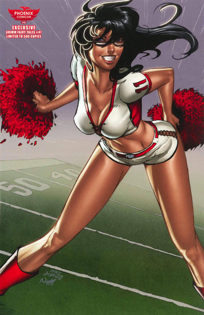 Cover for Grimm Fairy Tales (Zenescope Entertainment, 2005 series) #47 [Phoenix ComicCon 2010 Exclusive White Variant by Mike DeBalfo]