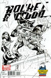 Cover Thumbnail for Rocket Raccoon (2014 series) #1 [Midtown Comics Exclusive Black & White Variant by J. Scott Campbell]