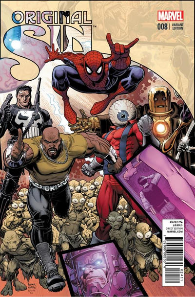 Cover for Original Sin (Marvel, 2014 series) #8 [Arthur Adams Interlocking Battle Variant]