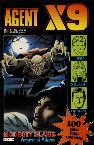 Cover for Agent X9 (Semic, 1976 series) #13/1988