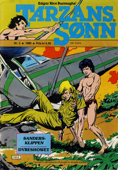 Cover for Tarzans Sønn (Atlantic Forlag, 1979 series) #5/1980