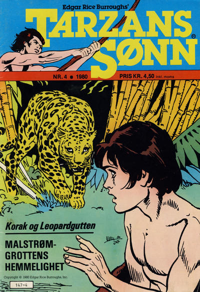 Cover for Tarzans Sønn (Atlantic Forlag, 1979 series) #4/1980
