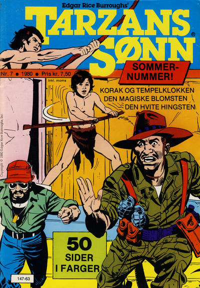Cover for Tarzans Sønn (Atlantic Forlag, 1979 series) #7/1980