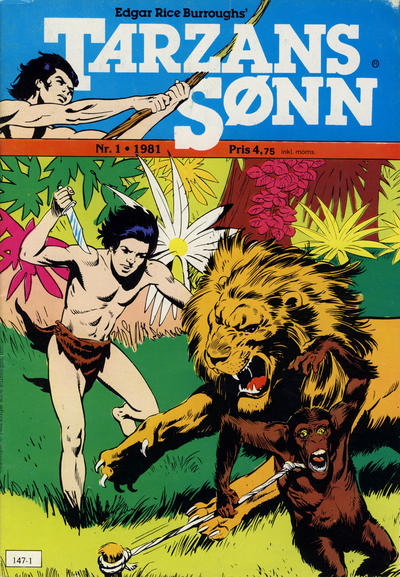Cover for Tarzans Sønn (Atlantic Forlag, 1979 series) #1/1981