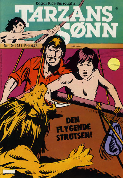 Cover for Tarzans Sønn (Atlantic Forlag, 1979 series) #10/1981