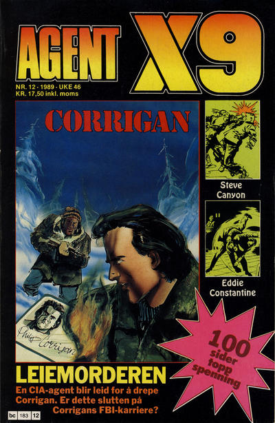 Cover for Agent X9 (Semic, 1976 series) #12/1989