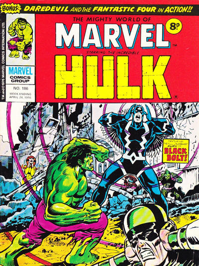 Cover for The Mighty World of Marvel (Marvel UK, 1972 series) #186