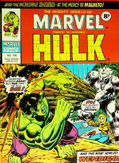 Cover for The Mighty World of Marvel (Marvel UK, 1972 series) #196