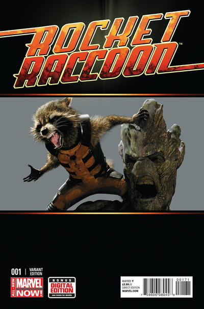 Cover for Rocket Raccoon (Marvel, 2014 series) #1 [Movie Photo Variant]