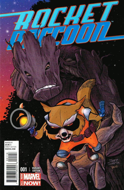 Cover for Rocket Raccoon (Marvel, 2014 series) #1 [2014 SDCC Exclusive Variant by Jeff Smith]