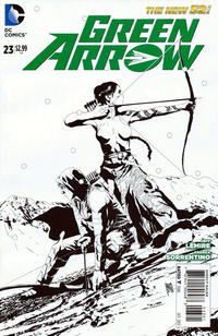 Cover Thumbnail for Green Arrow (DC, 2011 series) #23 [Andrea Sorrentino Black & White Cover]