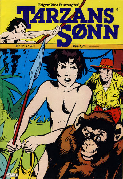 Cover for Tarzans Sønn (Atlantic Forlag, 1979 series) #11/1981
