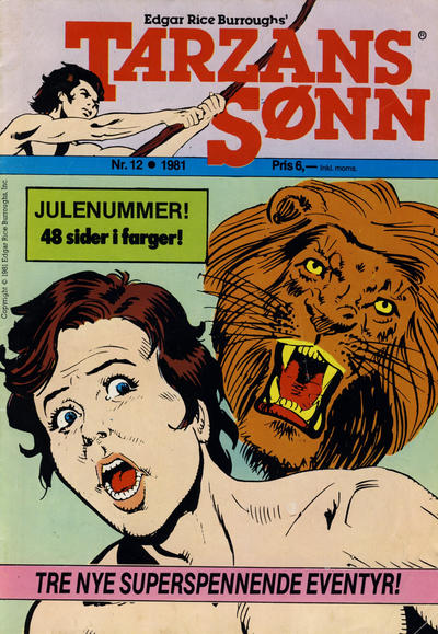 Cover for Tarzans Sønn (Atlantic Forlag, 1979 series) #12/1981