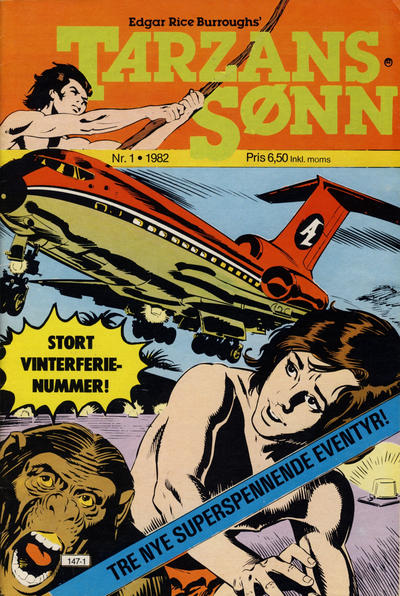 Cover for Tarzans Sønn (Atlantic Forlag, 1979 series) #1/1982
