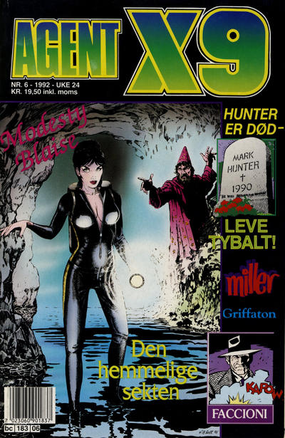 Cover for Agent X9 (Semic, 1976 series) #6/1992