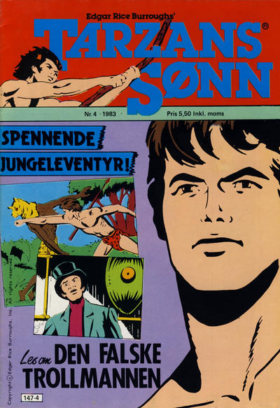 Cover for Tarzans Sønn (Atlantic Forlag, 1979 series) #4/1983