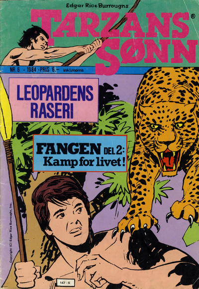 Cover for Tarzans Sønn (Atlantic Forlag, 1979 series) #6/1984