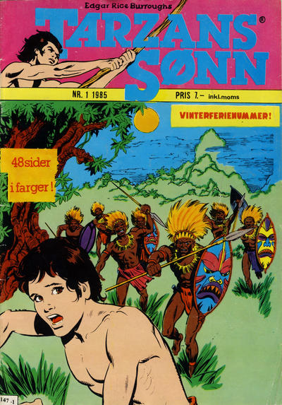 Cover for Tarzans Sønn (Atlantic Forlag, 1979 series) #1/1985